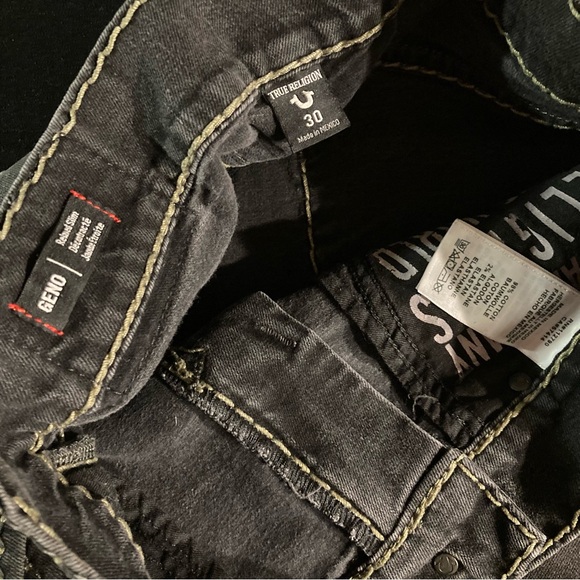 $OLD Womens Geno RelaxedSlim CableStitch in “MIDNIGHT TRACKS” wash True Religion - Picture 6 of 8